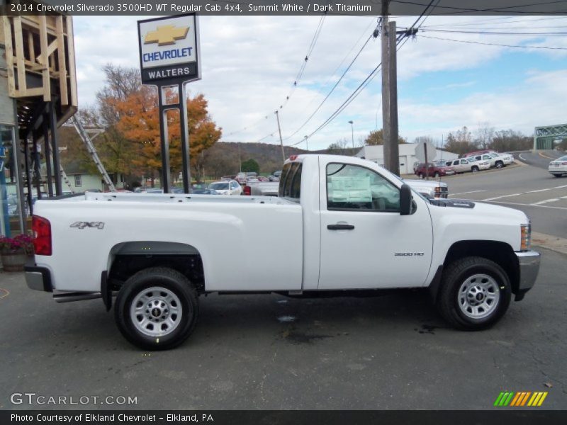 Summit White / Dark Titanium 2014 Chevrolet Silverado 3500HD WT Regular Cab 4x4