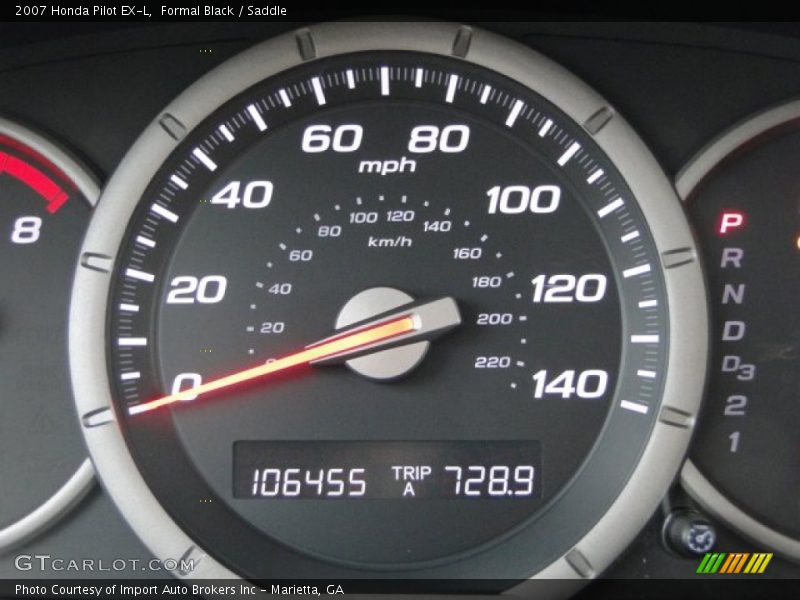 Formal Black / Saddle 2007 Honda Pilot EX-L