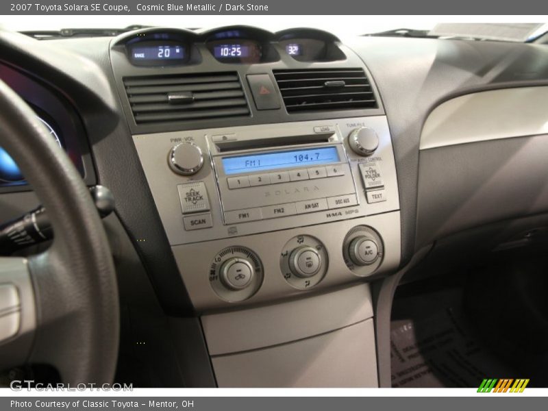 Controls of 2007 Solara SE Coupe