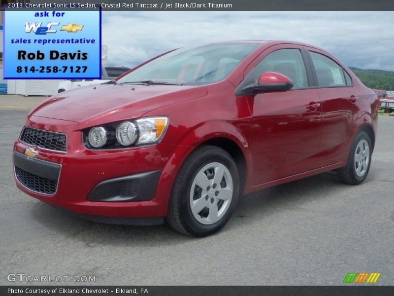 Crystal Red Tintcoat / Jet Black/Dark Titanium 2013 Chevrolet Sonic LS Sedan