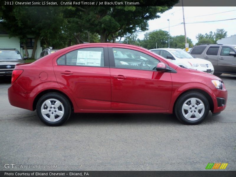 Crystal Red Tintcoat / Jet Black/Dark Titanium 2013 Chevrolet Sonic LS Sedan