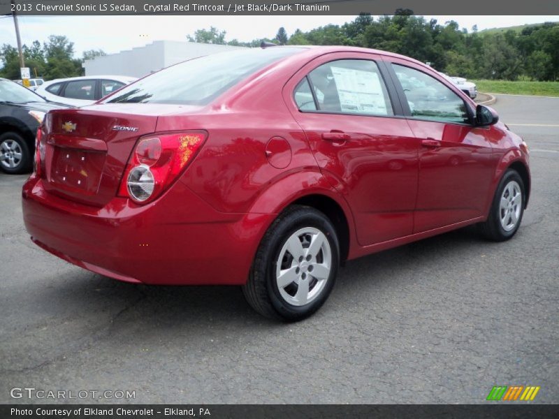 Crystal Red Tintcoat / Jet Black/Dark Titanium 2013 Chevrolet Sonic LS Sedan