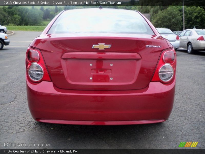 Crystal Red Tintcoat / Jet Black/Dark Titanium 2013 Chevrolet Sonic LS Sedan