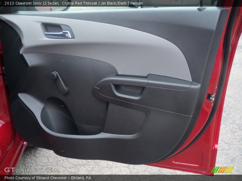 Crystal Red Tintcoat / Jet Black/Dark Titanium 2013 Chevrolet Sonic LS Sedan