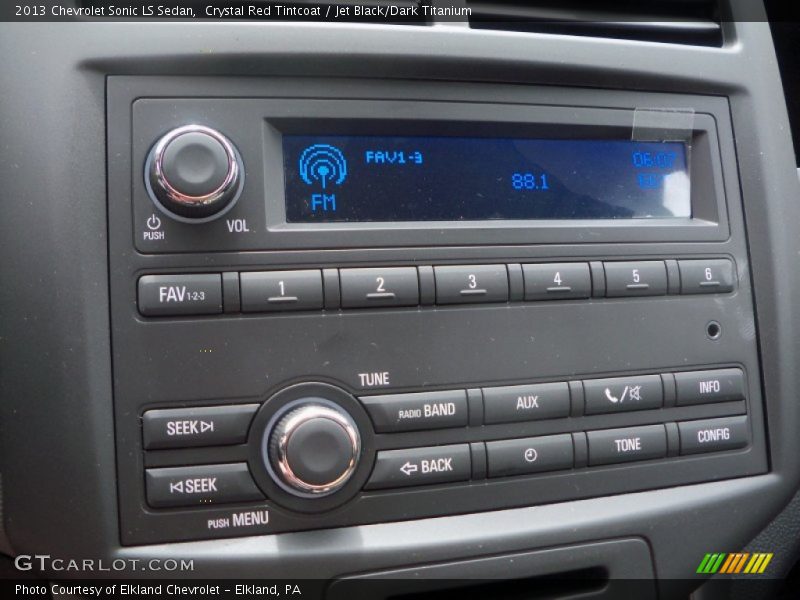 Crystal Red Tintcoat / Jet Black/Dark Titanium 2013 Chevrolet Sonic LS Sedan