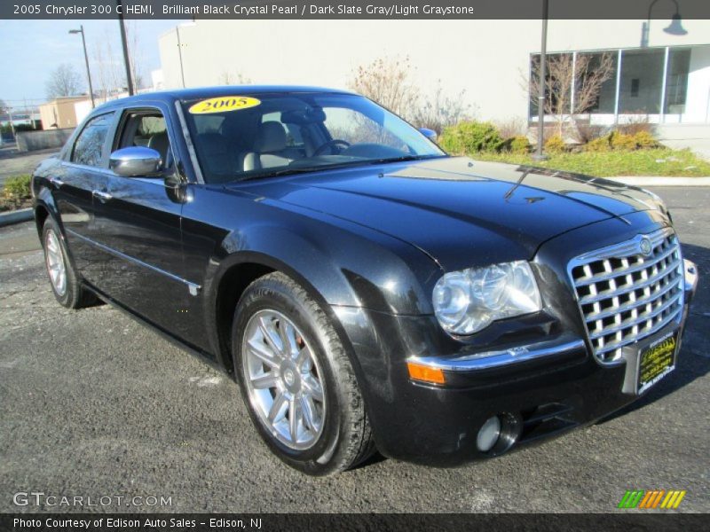 Brilliant Black Crystal Pearl / Dark Slate Gray/Light Graystone 2005 Chrysler 300 C HEMI