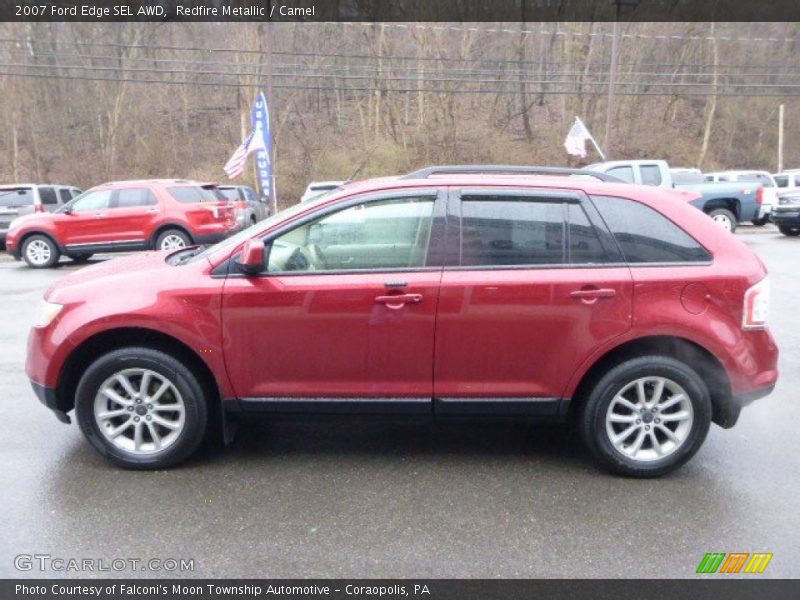 Redfire Metallic / Camel 2007 Ford Edge SEL AWD