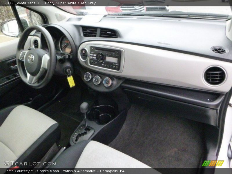 Super White / Ash Gray 2012 Toyota Yaris LE 5 Door