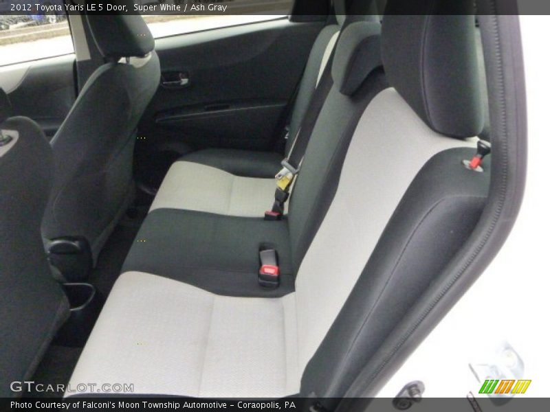 Super White / Ash Gray 2012 Toyota Yaris LE 5 Door