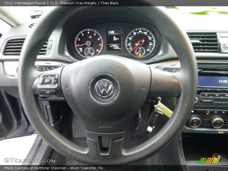 Platinum Gray Metallic / Titan Black 2012 Volkswagen Passat 2.5L S