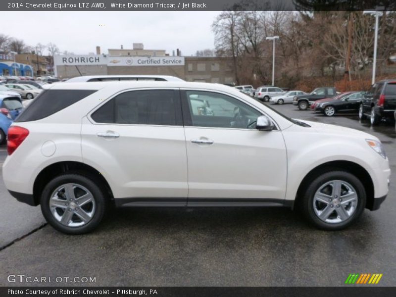 White Diamond Tricoat / Jet Black 2014 Chevrolet Equinox LTZ AWD