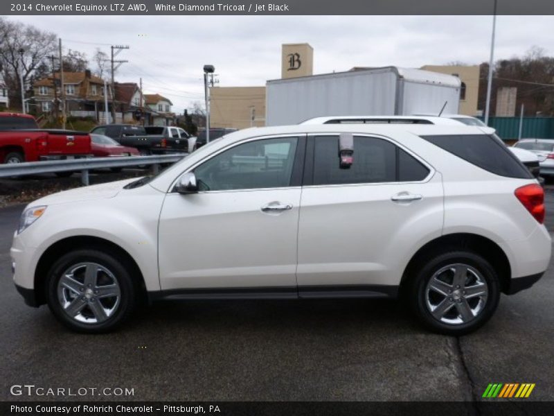 White Diamond Tricoat / Jet Black 2014 Chevrolet Equinox LTZ AWD
