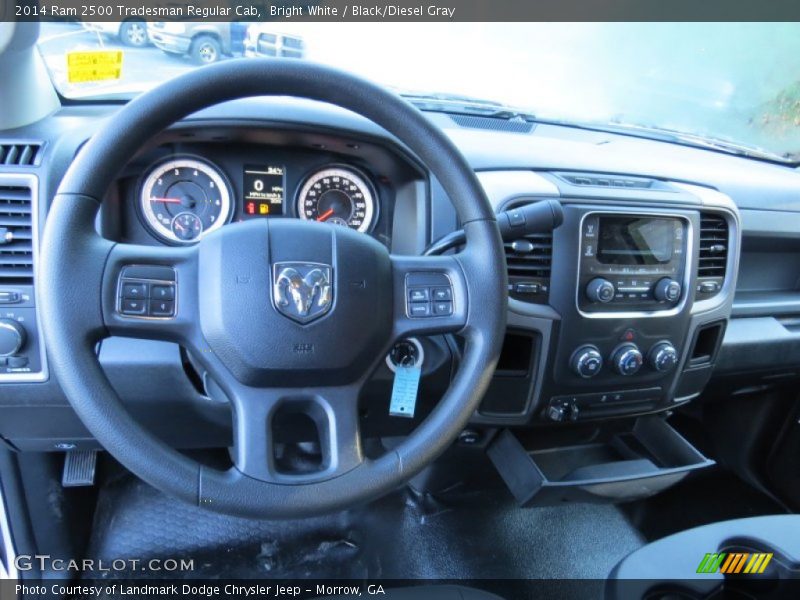 Bright White / Black/Diesel Gray 2014 Ram 2500 Tradesman Regular Cab