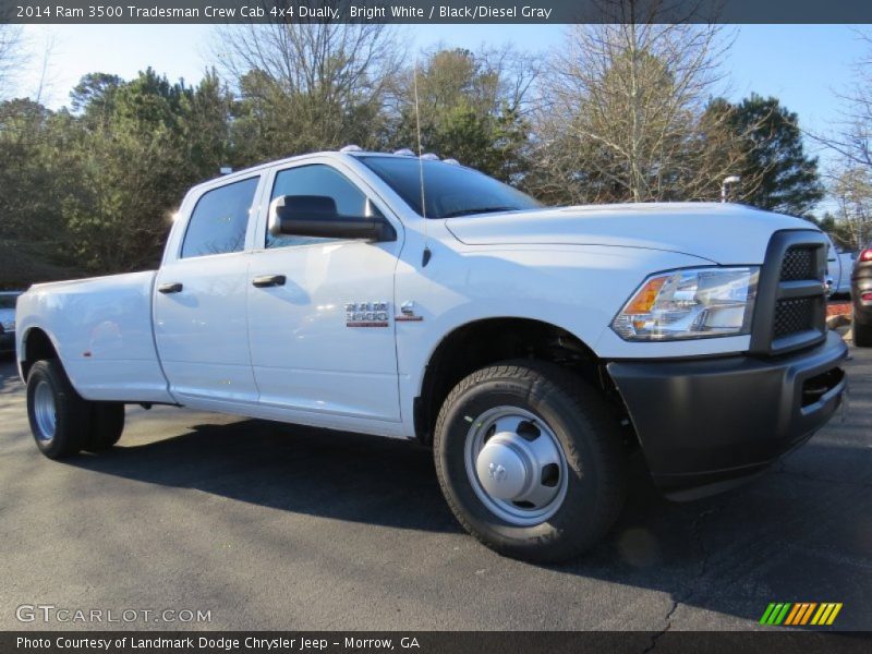 Front 3/4 View of 2014 3500 Tradesman Crew Cab 4x4 Dually