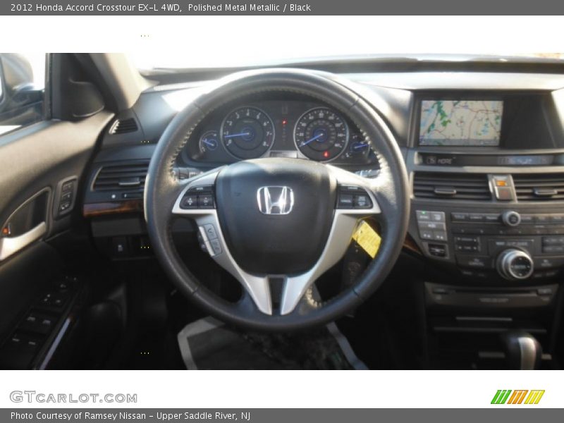 Polished Metal Metallic / Black 2012 Honda Accord Crosstour EX-L 4WD
