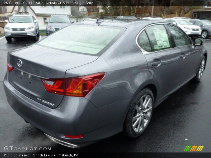 Nebula Gray Pearl / Light Gray 2014 Lexus GS 350 AWD