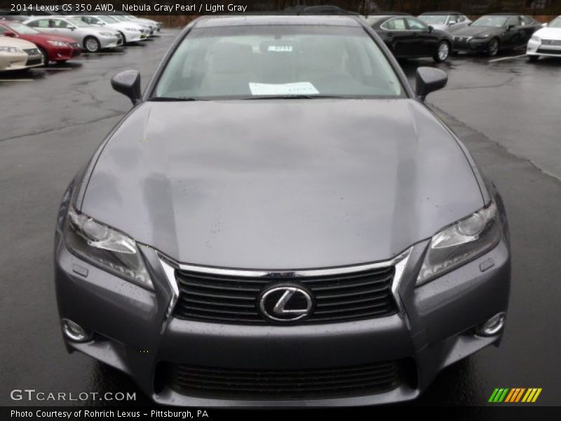 Nebula Gray Pearl / Light Gray 2014 Lexus GS 350 AWD