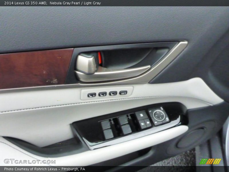 Nebula Gray Pearl / Light Gray 2014 Lexus GS 350 AWD