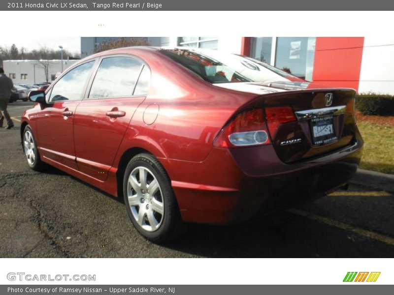Tango Red Pearl / Beige 2011 Honda Civic LX Sedan