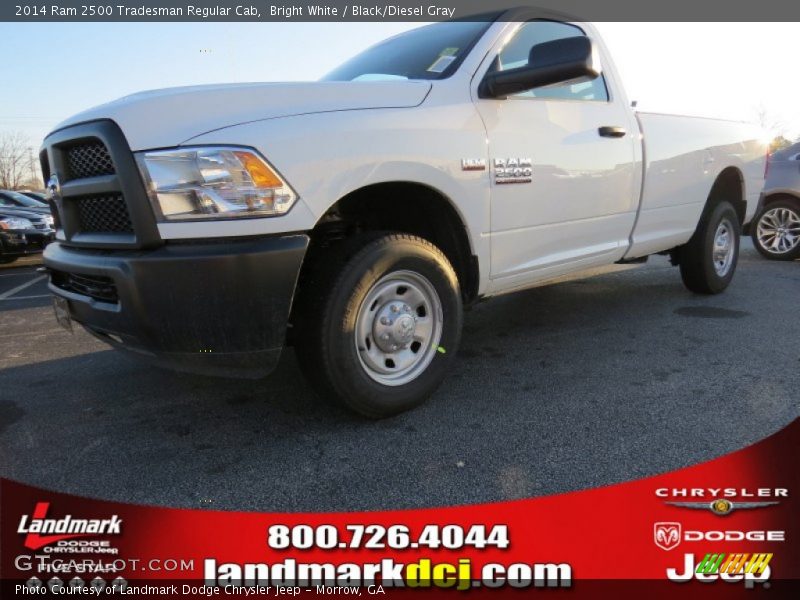 Bright White / Black/Diesel Gray 2014 Ram 2500 Tradesman Regular Cab