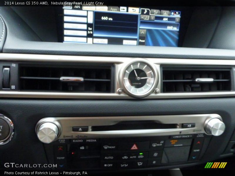 Nebula Gray Pearl / Light Gray 2014 Lexus GS 350 AWD