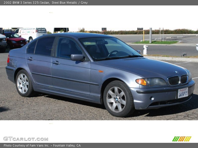 Steel Blue Metallic / Grey 2002 BMW 3 Series 325i Sedan