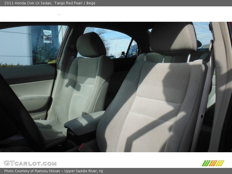 Tango Red Pearl / Beige 2011 Honda Civic LX Sedan