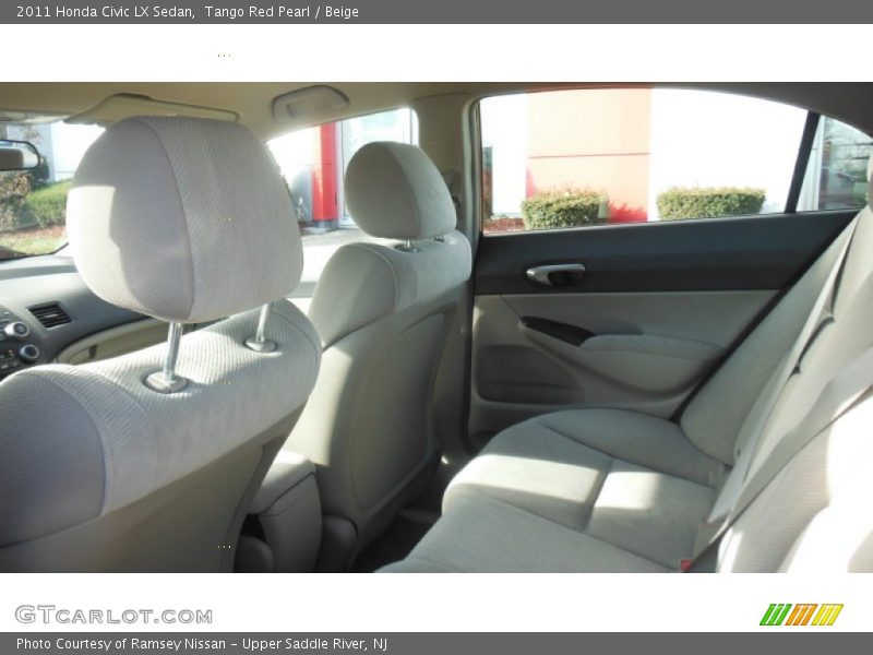 Tango Red Pearl / Beige 2011 Honda Civic LX Sedan