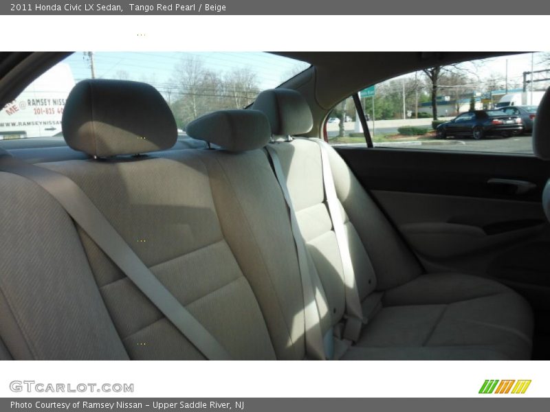 Tango Red Pearl / Beige 2011 Honda Civic LX Sedan