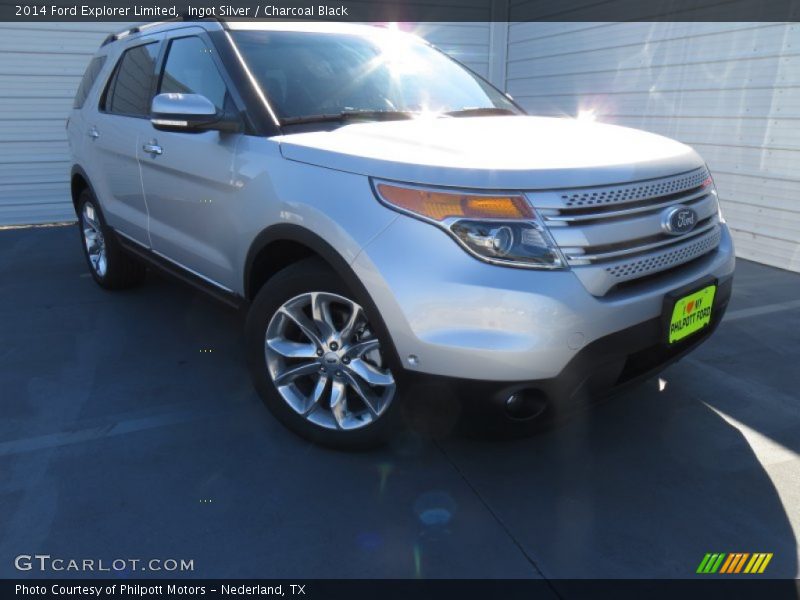 Ingot Silver / Charcoal Black 2014 Ford Explorer Limited