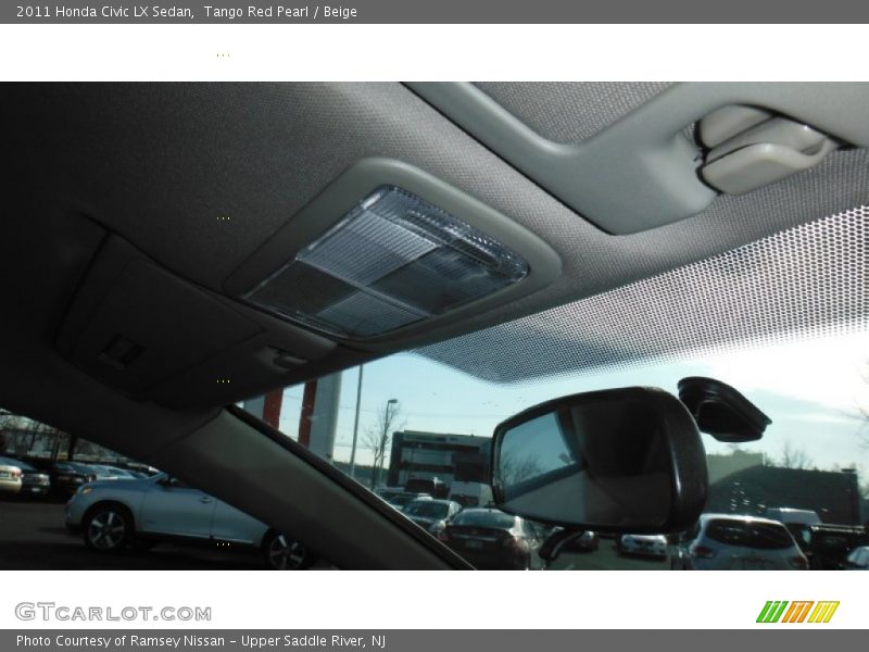 Tango Red Pearl / Beige 2011 Honda Civic LX Sedan