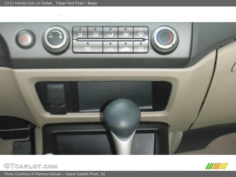 Tango Red Pearl / Beige 2011 Honda Civic LX Sedan
