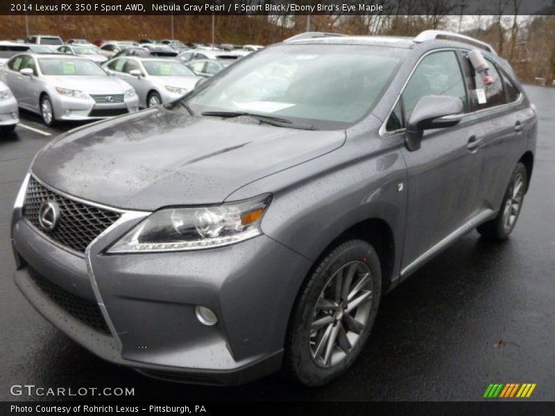 Nebula Gray Pearl / F Sport Black/Ebony Bird's Eye Maple 2014 Lexus RX 350 F Sport AWD