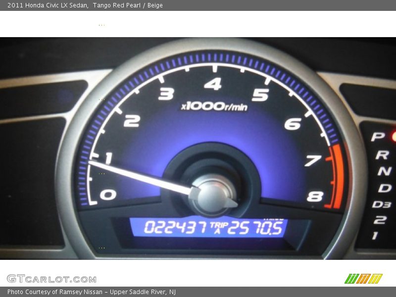 Tango Red Pearl / Beige 2011 Honda Civic LX Sedan