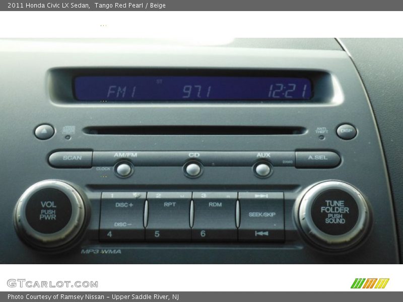 Tango Red Pearl / Beige 2011 Honda Civic LX Sedan