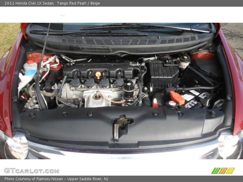 Tango Red Pearl / Beige 2011 Honda Civic LX Sedan