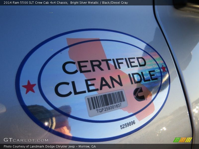 Bright Silver Metallic / Black/Diesel Gray 2014 Ram 5500 SLT Crew Cab 4x4 Chassis