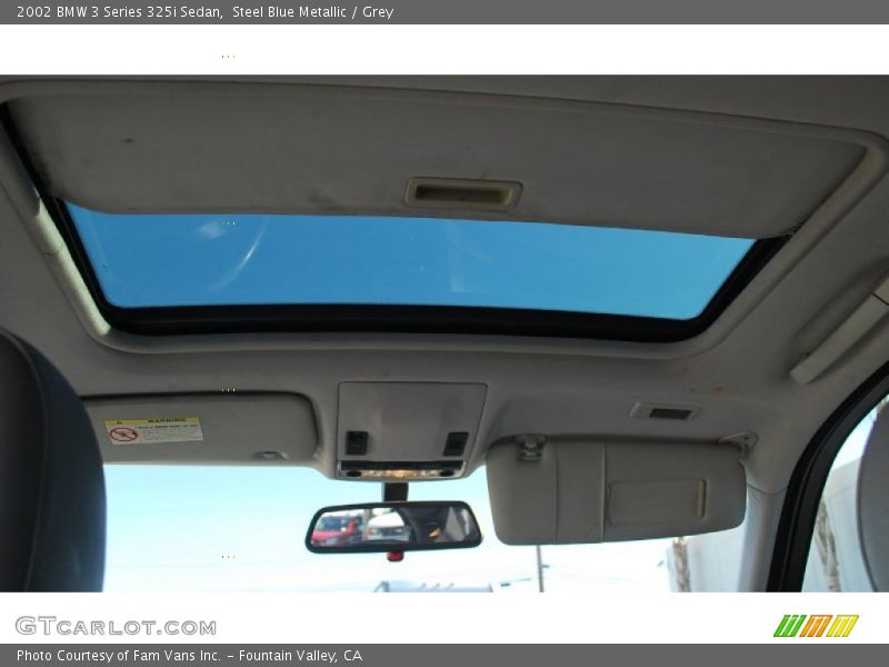 Steel Blue Metallic / Grey 2002 BMW 3 Series 325i Sedan