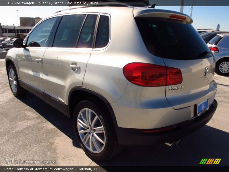 White Gold Metallic / Beige 2014 Volkswagen Tiguan SE