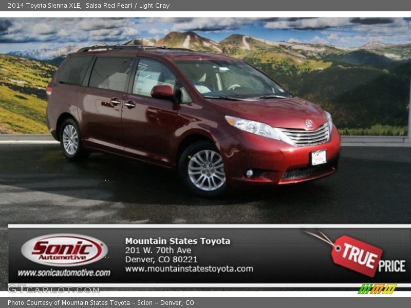 Salsa Red Pearl / Light Gray 2014 Toyota Sienna XLE