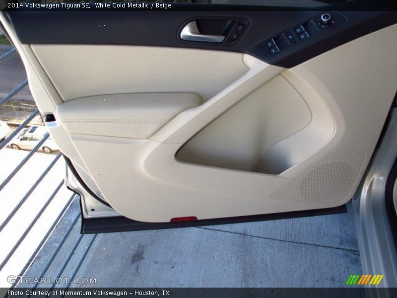 White Gold Metallic / Beige 2014 Volkswagen Tiguan SE