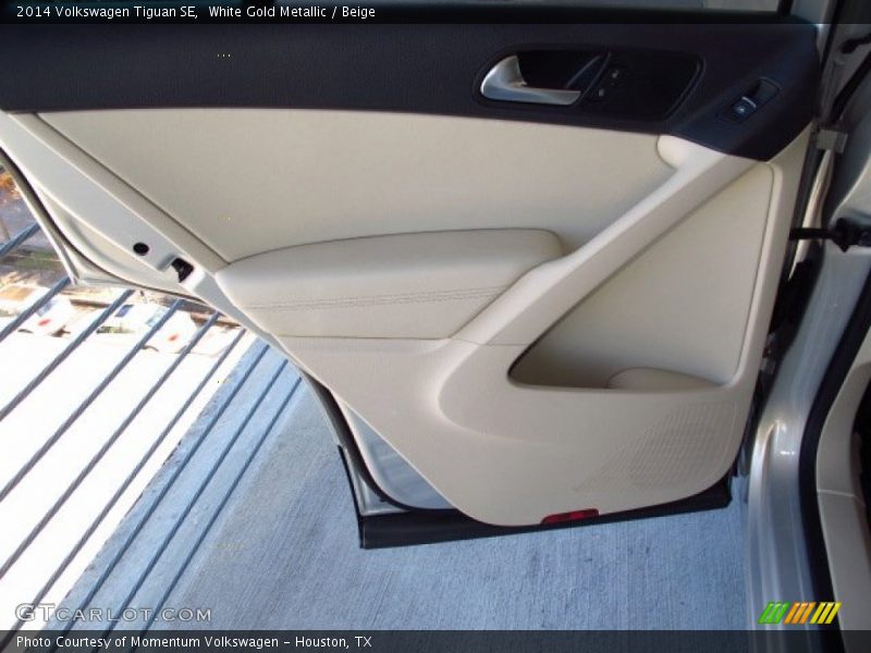 White Gold Metallic / Beige 2014 Volkswagen Tiguan SE