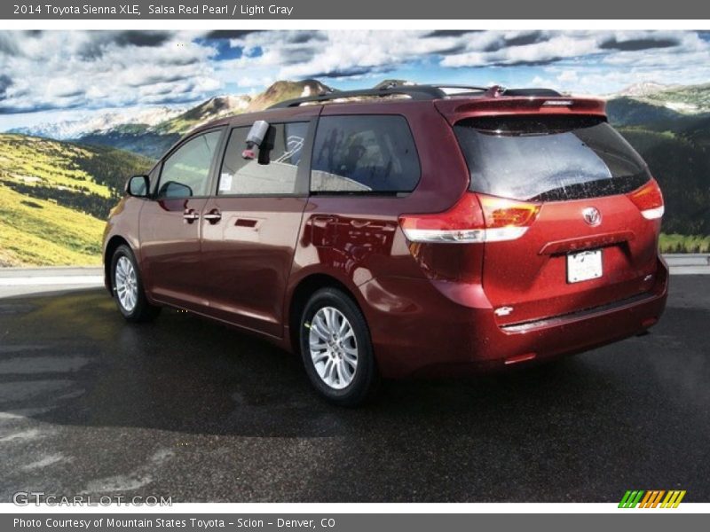 Salsa Red Pearl / Light Gray 2014 Toyota Sienna XLE