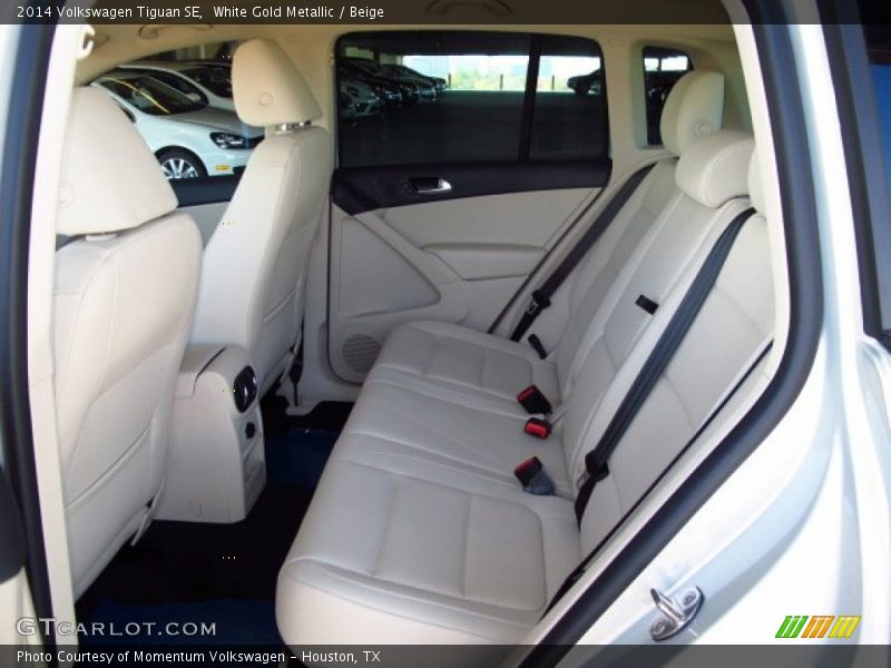 White Gold Metallic / Beige 2014 Volkswagen Tiguan SE