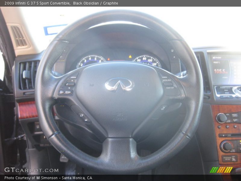 Black Obsidian / Graphite 2009 Infiniti G 37 S Sport Convertible