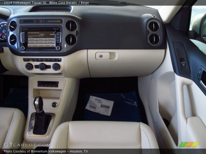White Gold Metallic / Beige 2014 Volkswagen Tiguan SE