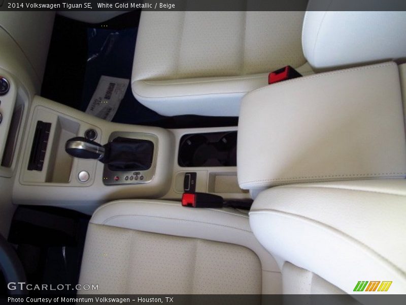 White Gold Metallic / Beige 2014 Volkswagen Tiguan SE