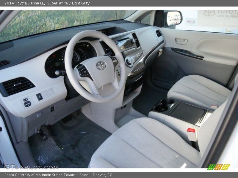 Super White / Light Gray 2014 Toyota Sienna LE