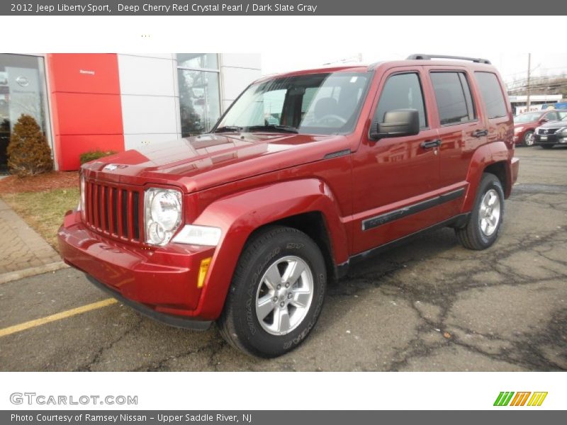 Deep Cherry Red Crystal Pearl / Dark Slate Gray 2012 Jeep Liberty Sport