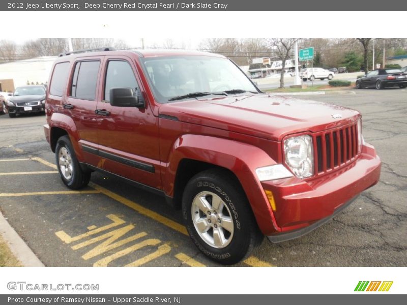 Deep Cherry Red Crystal Pearl / Dark Slate Gray 2012 Jeep Liberty Sport